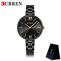 CURREN Fashion Women Watches Top Brand Luxury Lady Girl Wristwatch Rose Gold Stainless Steel Bracelet Classic Female Clock 9017