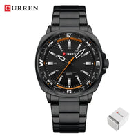 CURREN 8455 Men's Quartz Watch Large Dial Waterproof Stainless Steel Strap Casual Business Elegant Watches for Men Reloj Hombre