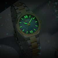 CURREN Women's Quartz Watch - Elegant Slim Stanless Steel Wristwatch Waterproof Luminous Hands Watch for Ladies