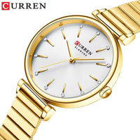 CURREN 9081 Exquisite Women's Quartz Watch Round Silver Gold Clock Simple Fashion Casual Women's Luxury Watch Relojes De Mujer