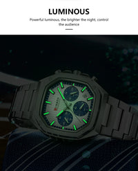 Curren Casual Versatile Men's Square Chronograph Watch (Dial 3.9cm) - CUR232