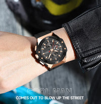 CURREN 8462 Top Luxury Quartz Men's Watch Silicone Strap Multifunctional Timing Code Classic Luminous Waterproof Men's Watch