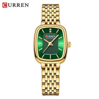 Curren 9093 Women's Quartz Watch Waterproof Luxury Party Women's Watch Elegant Gold Rectangular Dial Quartz Watch Bracelet Gift