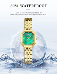 CURREN Elegant Fashion Women's Watches Luxury Brand Original Quartz Watch for Ladies Waterproof Stainless Steel Luminous Date