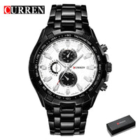 2022 CURREN Top Brand Quartz Watch Men Waterproof Sport Military Wristwatch Men Business Stainless Steel Male Clock Reloj Hombre