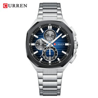 CURREN Luxury Business Wristwatch Stainless Steel Quartz Sport Chronograph Clock Fashion Male Watch Ideal Present for Daily
