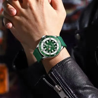 CURREN 8448 Men's Fashion Quartz Watch Outdoor Large Dial Luminous Waterproof Silicone Strap Sport Wristwatch Reloj Hombre