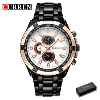 2022 CURREN Top Brand Quartz Watch Men Waterproof Sport Military Wristwatch Men Business Stainless Steel Male Clock Reloj Hombre