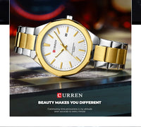 CURREN Men Watch Fashion Classial Luminous with Date Stainless Steel Band Relogio Masculino