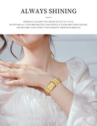 CURREN Luxury Rectangle Women Quartz Watch Stainless Steel Bracelet with Roman Dial Elegant Ladies Wristwatch Gift for Female
