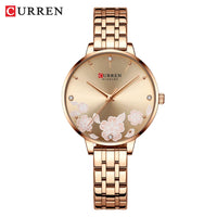 CURREN 9068 Fashion Women Watches Stainless Steel strap Ultra Thin Quartz Watch Woman Romantic Clock Women Watches Montre Femme