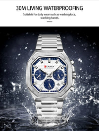 Curren Casual Versatile Men's Square Chronograph Watch (Dial 3.9cm) - CUR232