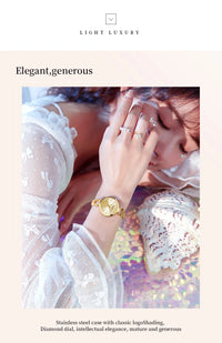 CURREN 9092 Women's Roman Letter Chain Watch Waterproof Small Dial Women's Fashion Watch Ladies' wristwatch