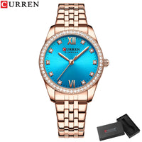 CURREN Top Brand Ladies Watch Elegant Stainless Steel Bracelet Simple Waterproof Ladies Business Watch Relogio Feminino