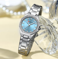 CURREN Original Quartz Watch for Women Fashion Elegant Ladies Watches Stainless Steel Waterproof Wristwatch