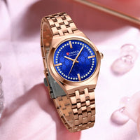 CURREN Original Unique Dial Quartz Watch for Women Fashion Elegant Ladies Watches Stainless Steel Waterproof Women's Wristwatch