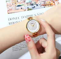 CURREN 9052 Women Watch Brand Fashion Casual Ladies Quartz Wristwatch Rose Gold Stainless Steel Mesh Dress Clock For Girl