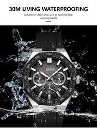 CURREN Sport Mens Watches Top Brand Luxury Auto Date Watch Men Waterproof Luminous AQUANAUT Quartz Watches for Men Reloj Hombre