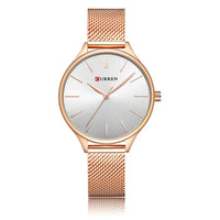 CURREN Fashion Women Watch Top Brand Luxury Ladies Girl Wristwatch Silver Stainless Steel Bracelet Classic Female Clock 9024