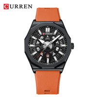 Curren Luxury Waterproof Silicone Band Quartz Watch (Dial 4.4cm) - CUR231
