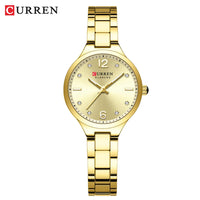 CURREN Luxury Top Brand Women's Watches Elegant Fashion Gold Watch for Women Original Simple Quartz Waterproof Wristwatch Ladies