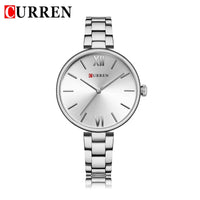 CURREN Fashion Women Watches Top Brand Luxury Lady Girl Wristwatch Rose Gold Stainless Steel Bracelet Classic Female Clock 9017
