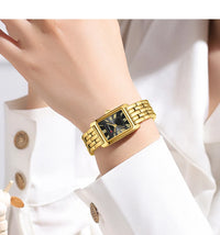 CURREN Fashion Rectangle Women Watches Ladies Stainless Steel Strap Quartz Wristwatches Reloj Mujer