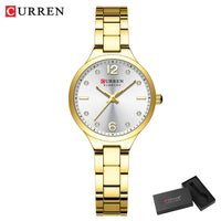 CURREN Luxury Top Brand Women's Watches Elegant Fashion Gold Watch for Women Original Simple Quartz Waterproof Wristwatch Ladies