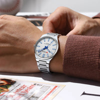 CURREN Men’s Business Watch Textured Black Dial Quartz  Wristwatch Stainless Steel Luminous Male Dress Watch Relogio Masculino