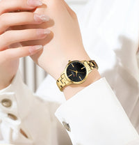 CURREN-Women's Simple Dial Wristwatch, Elegant and Charming Bracelet Quart Watches for Lady, Fashion Brand