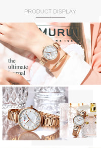 CURREN 9072 Fashion Stainless Steel Women Luxury Watch Analog Quartz Wristwatch Ladies Elegant Dress Watches Relogio Feminino