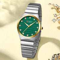 CURREN Luxury Stainless Steel Watches Female Classic Round Dial Quartz Watch Women Business Wristwatches Wrist with Box