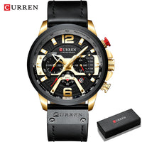 CURREN 8329 Casual Sport Watches for Men Top Brand Luxury Military Leather Wrist Watch Man Clock Fashion Chronograph Wristwatch