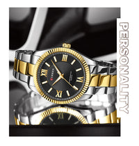 CURREN 8453 Men's Quartz Watches Fashion Elegant Simple White Clock Stainless Steel Strap Wristwatch for Male Gift