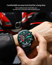 CURREN 8402 Men's Stainless Steel Watch Creative Fashion Luminous Dial with Chronograph Leisure Luxury Men's Watch Reloj Hombre