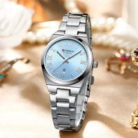 CURREN 9095 Women's Roman Letter Quartz Watch Waterproof Calendar Ladies' Watch