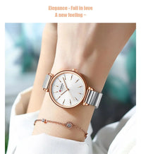 CURREN 9081 Exquisite Women's Quartz Watch Round Silver Gold Clock Simple Fashion Casual Women's Luxury Watch Relojes De Mujer