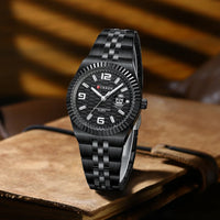 CURREN Women's Watch Analog Quartz Waterproof Ladies Wrist Watches with Date Dainty Fashion Luxury Stainless Steel Watch