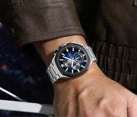 CURREN Luxury Business Wristwatch Stainless Steel Quartz Sport Chronograph Clock Fashion Male Watch Ideal Present for Daily