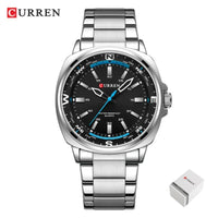 CURREN 8455 Men's Quartz Watch Large Dial Waterproof Stainless Steel Strap Casual Business Elegant Watches for Men Reloj Hombre