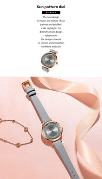 CURREN Top Luxury Brand Watch for Women Leather Watches Ladies Casual Quartz Watch Quartz Women's Wristwatch Montre Femme Relogi