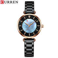 2021  CURREN Women Watches Top Brand Luxury Japan Quartz Movement Stainless Steel Waterproof Wristwatches relogio mujer