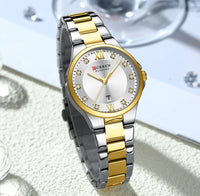 CURREN Women's Luxury Brand Watches Simple Quartz Auto Date Wristwatch Female Waterproof Clock Luminous Hands 9107