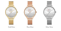 CURREN Fashion Women Watch Top Brand Luxury Ladies Girl Wristwatch Silver Stainless Steel Bracelet Classic Female Clock 9024