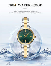 CURREN Women's Watches Fashion Original Quartz Wrist Watch for Ladies Roman Dial Dazzling Diamond Waterproof Luminous Luxury New