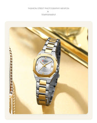 CURREN Jam Tangan Perempuan Original Waterproof Quartz Stainless Steel Minimalis Green Watch Women 9104