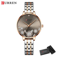 CURREN 9068 Fashion Women Watches Stainless Steel strap Ultra Thin Quartz Watch Woman Romantic Clock Women Watches Montre Femme