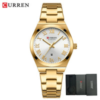 CURREN Watch Women,Watches for Women,Ladies Watches,Waterproof Fashion Dress Stainless Steel Bracelet Analog Watches Date