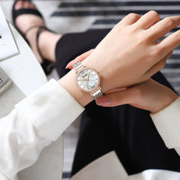 CURREN Top Brand Ladies Simple Fashion Quartz Watch Stainless Steel Classic Elegant Diamond Waterproof Ladies Watch Reloj Mujer