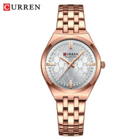 CURREN Luxury Women Watches Fashion Casual FemaleLadies Stainless Steel Quartz Wristwatches Life Waterproof Girlfriend Gift